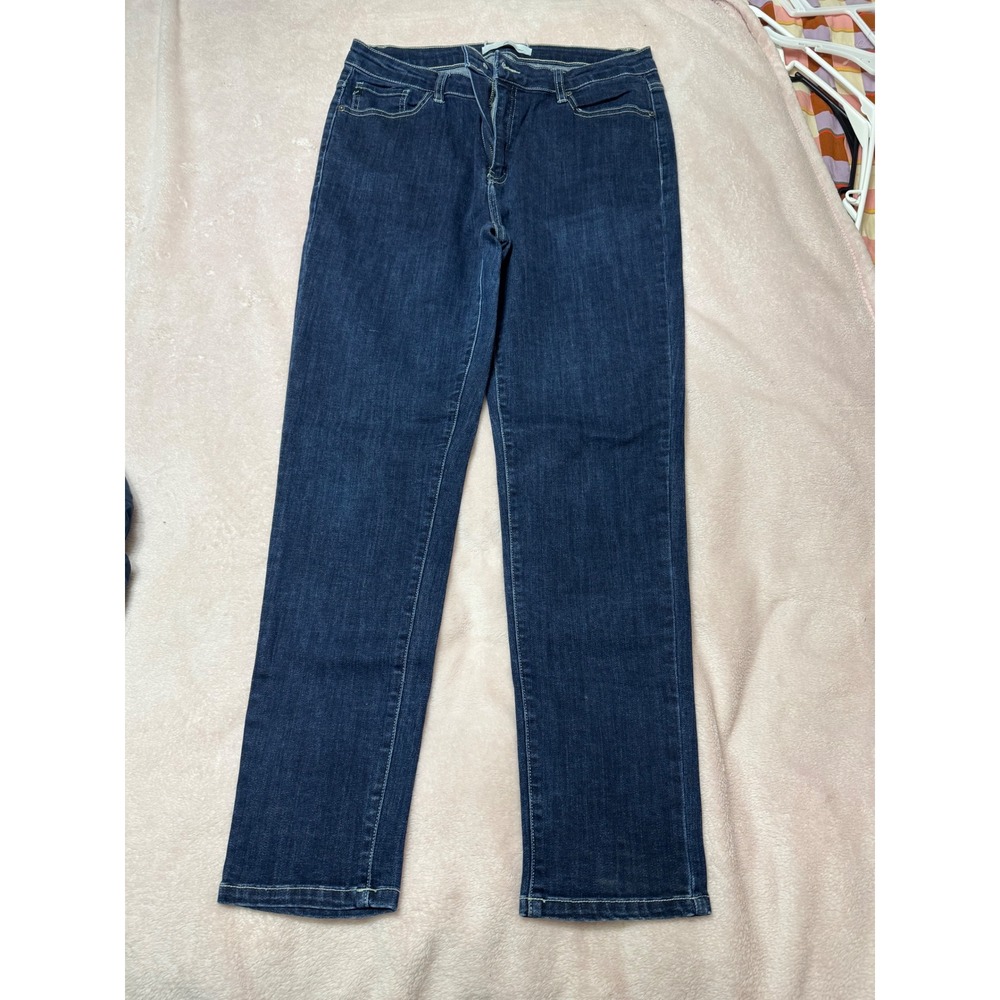 Kancan Women Dark Wash Straight Leg Jeans Size 15/31